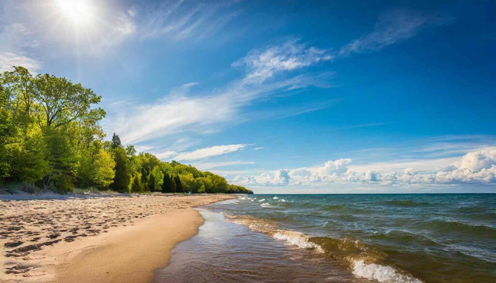 STERLING STATE PARK beach in Michigan